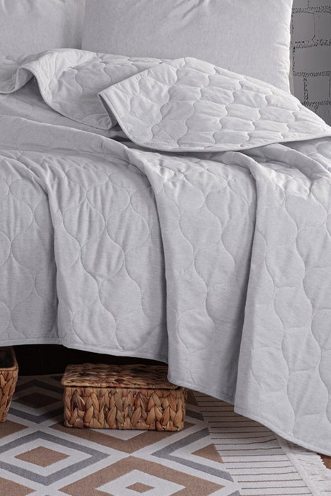 L'essentiel linge de maison Colcha Individual Gris 155 x 200 cm